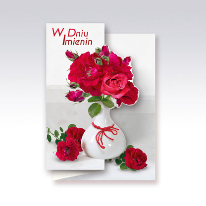 Polish Greeting Cards Flowers - B6W