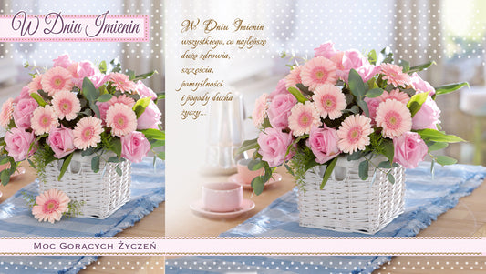 Polish Name Day Cards Flowers - K2P