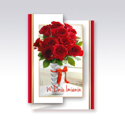 Polish Greeting Cards Flowers - B6W