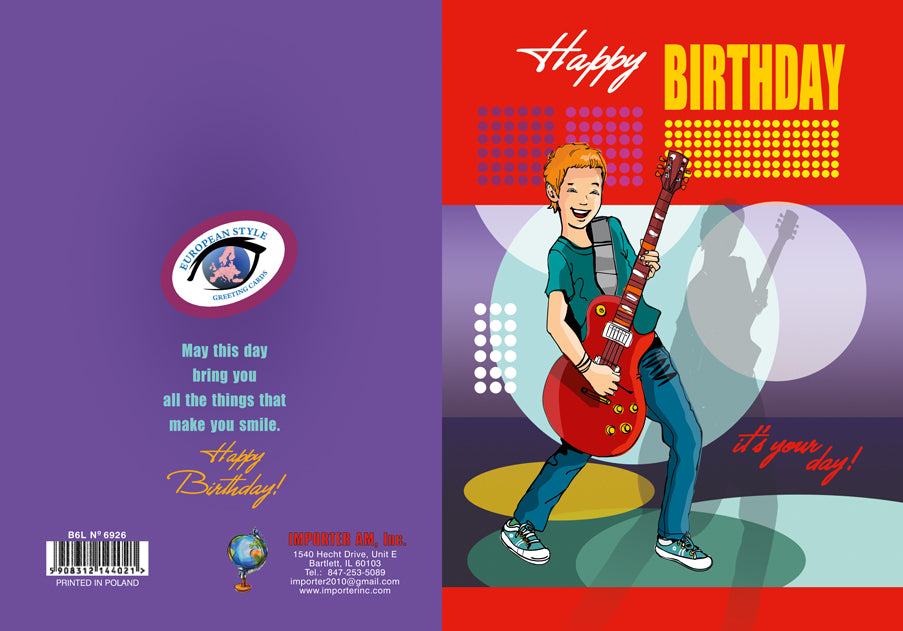 Birthday Card - Happy Birthday for Boys - B6L