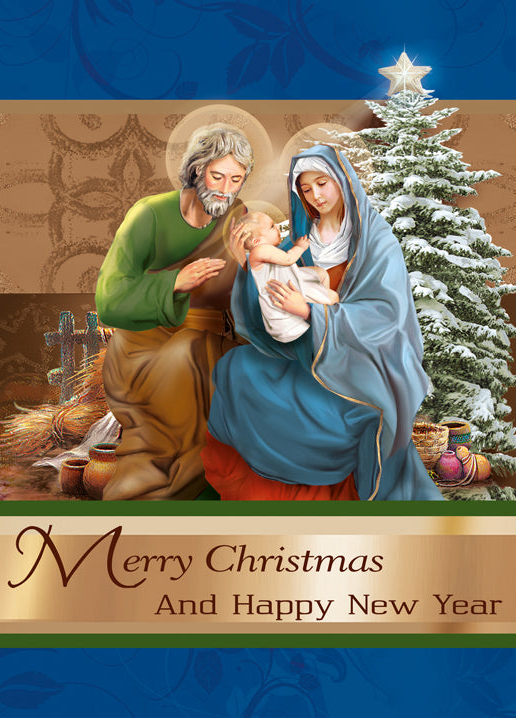 Greeting Card - Merry Christmas and Happy New Year - A5N