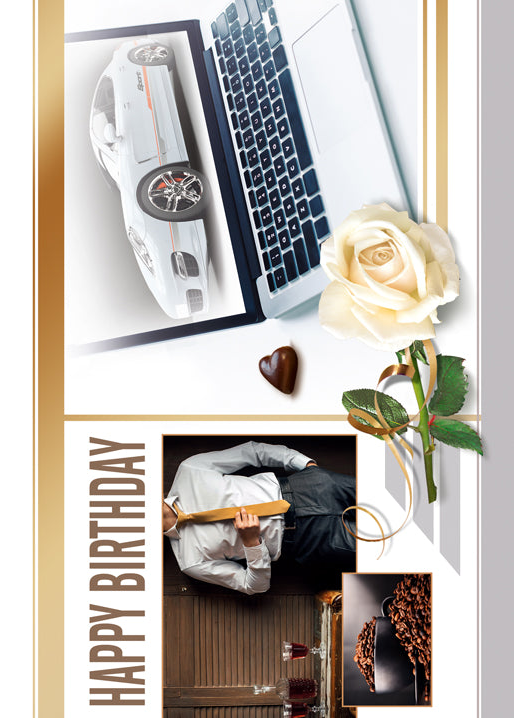 Birthday Card - Happy Birthday for Him - A5N