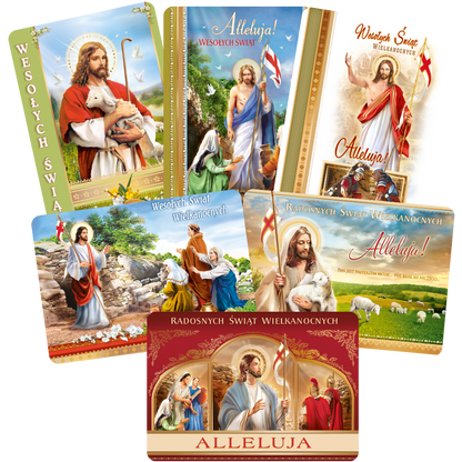 Polish Greeting Cards Easter Religious 3D - A5P