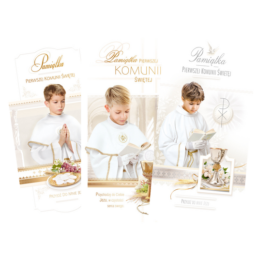 Polish Greeting Cards First Communion Boy - DL