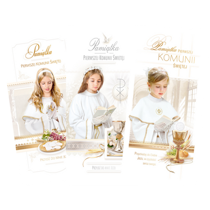 Polish Greeting Cards First Communion Girl - DL