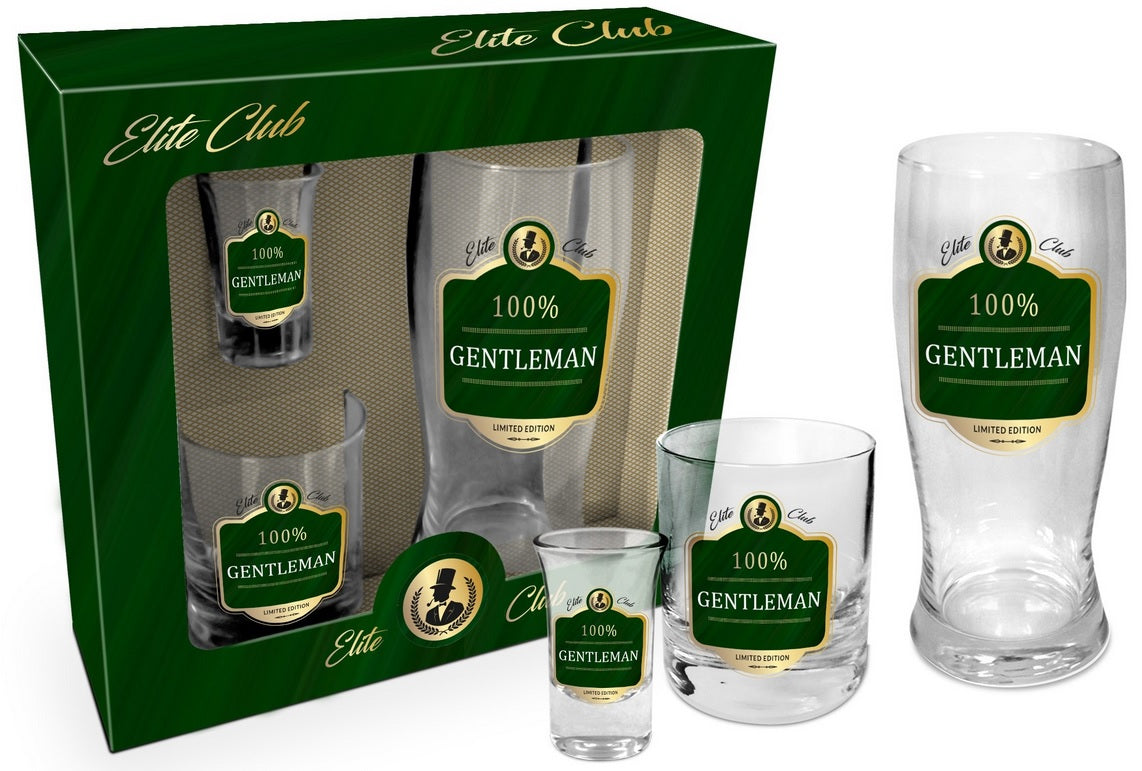 ELITE CLUB - Glass set - 100% Gentelman