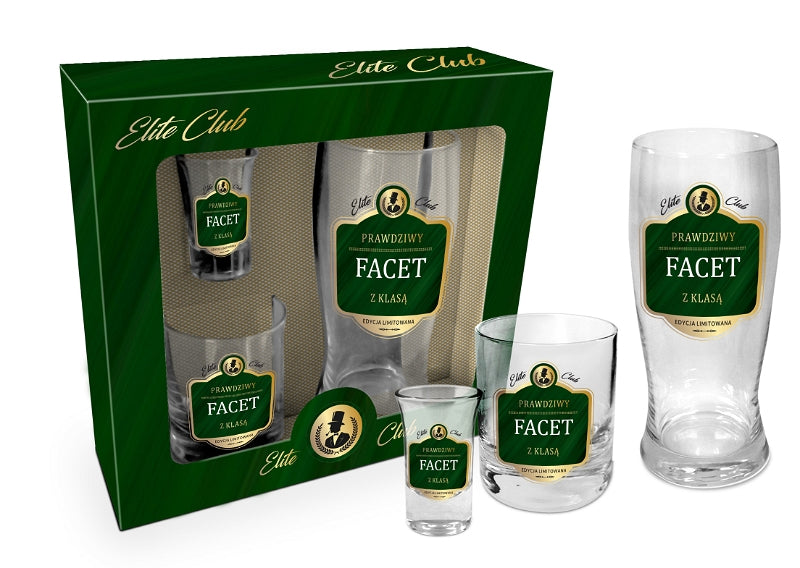 ELITE CLUB - Glass set - The real man