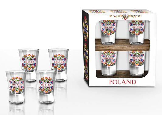 FOLK - Shot glasses set of 4 35ml (1.2 fl oz) Folk 2 (transparent)