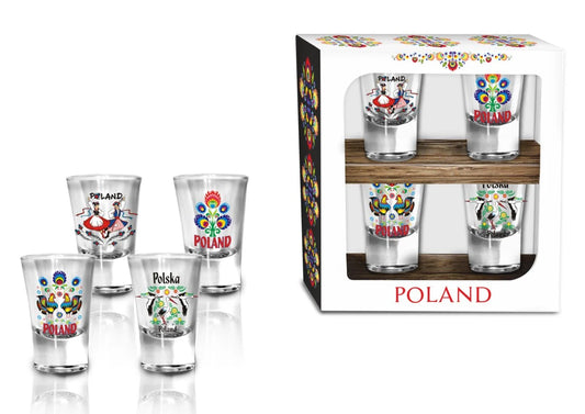 FOLK - Shot glasses set of 4 35ml (1.2 fl oz) Folk